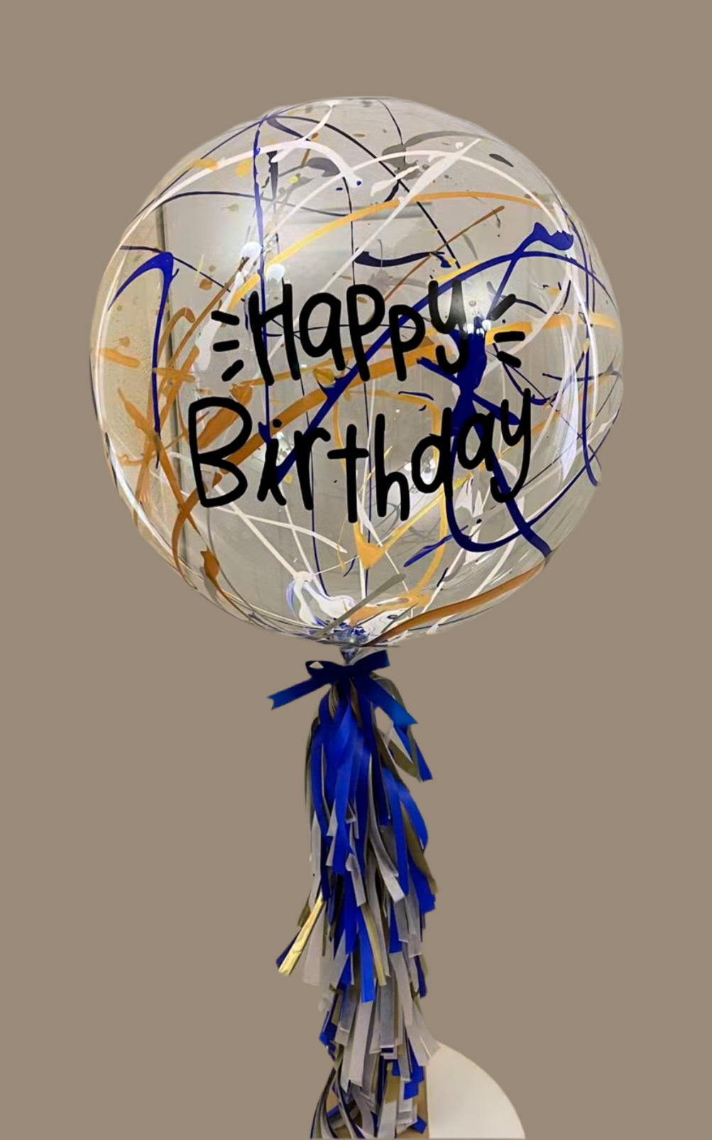 Splat Happy Birthday Stand Bubble (customize your text)